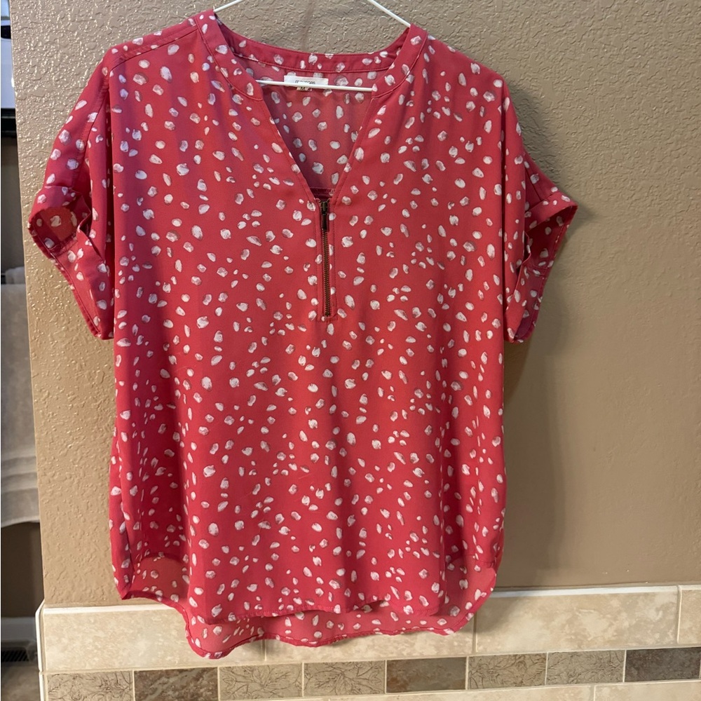 Maurices Genova Zipper Neck Blouse